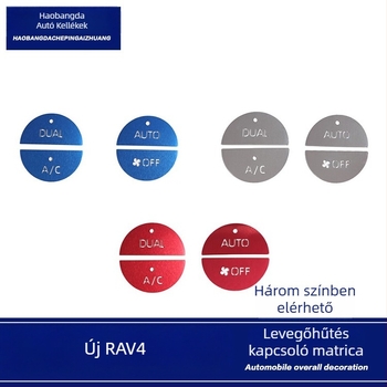 Alumínium belső klímaberendezés kapcsoló matricája Toyota RAV4 RongFang (20 modell)