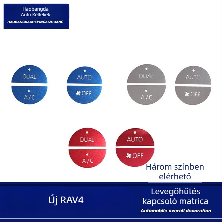 Alumínium belső klímaberendezés kapcsoló matricája Toyota RAV4 RongFang (20 modell)