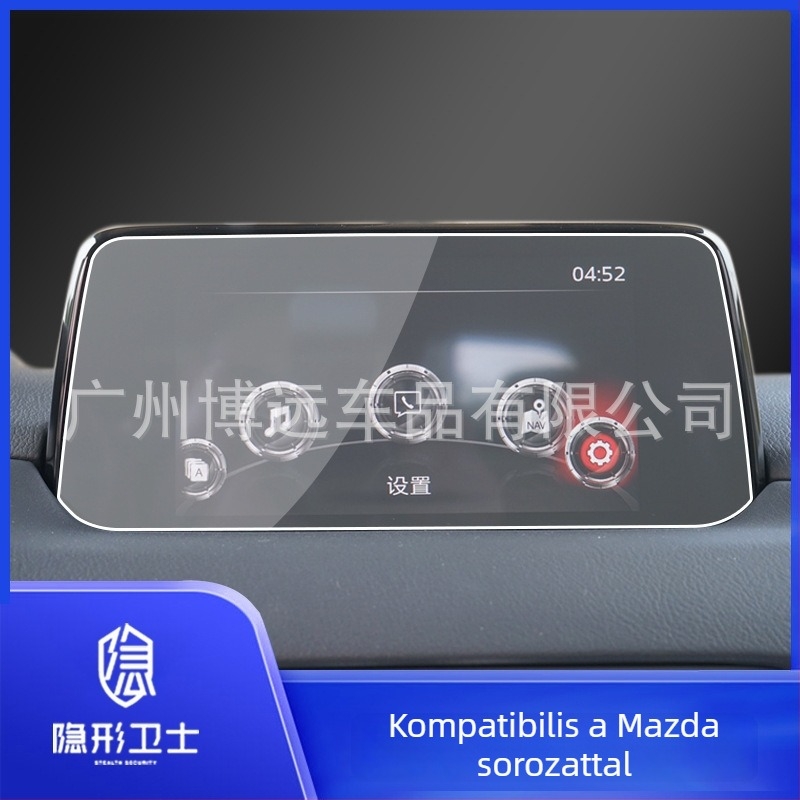 Mazda CX-3 CX-4 CX-5 CX-8 navigációs edzett üveg kijelzővédő a központi kijelzőhöz – HD