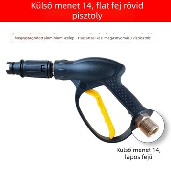 Magasnyomású autómosó pisztoly — kacsa cső alakú fúvóka (Duckbill); fej: réz + mérnöki műanyagok; markolat: mérnöki műanyagok; Nyomás: 150; permet távolság: 25