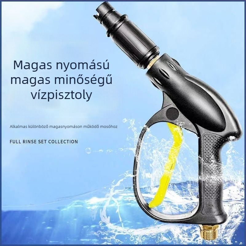 Magasnyomású autómosó pisztoly — kacsa cső alakú fúvóka (Duckbill); fej: réz + mérnöki műanyagok; markolat: mérnöki műanyagok; Nyomás: 150; permet távolság: 25