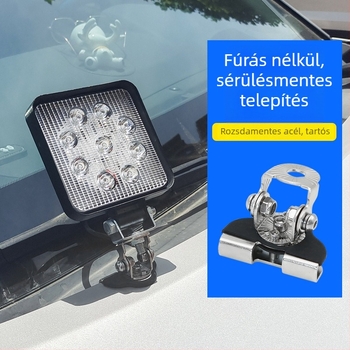 Autó motorháztető világító lámpa tartó, rögzített kiterjesztett alap, vasból, univerzális kompatibilitás