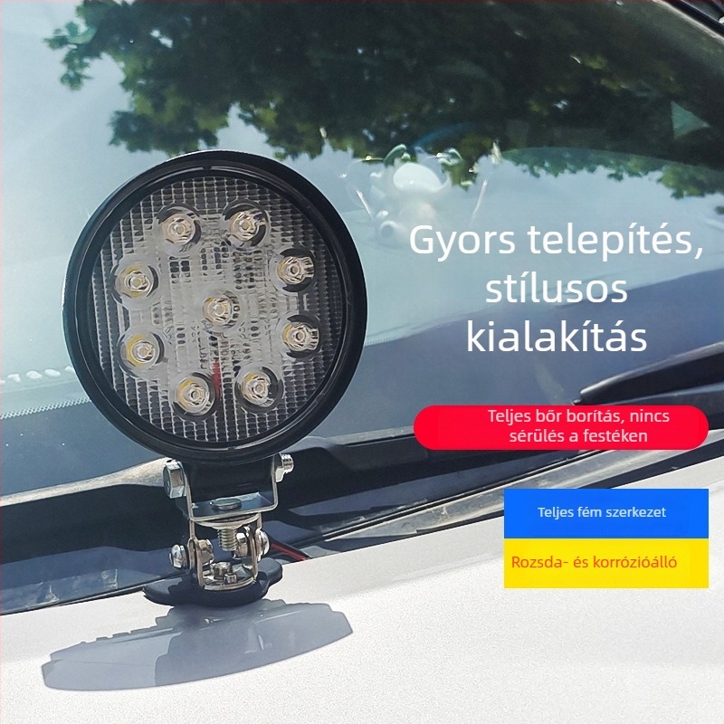 Autó motorháztető világító lámpa tartó, rögzített kiterjesztett alap, vasból, univerzális kompatibilitás