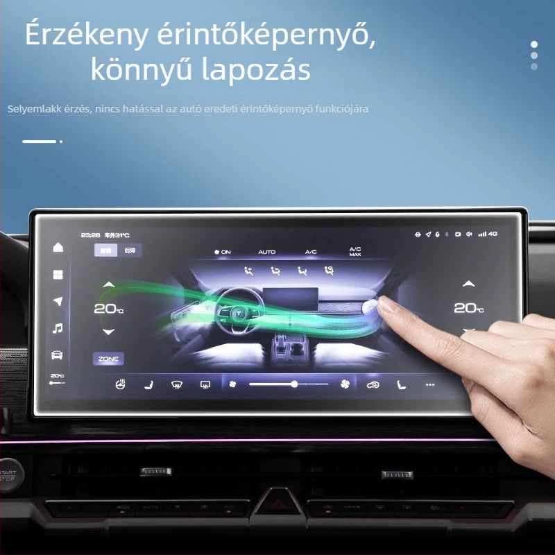 Edzett üveg navigációs kijelzővédő — karcolásálló, anti-ujjlenyomat és olajfoltálló, univerzális kompatibilitás