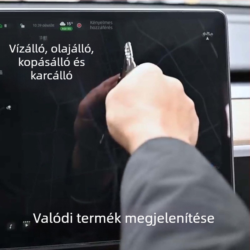 Edzett üveg navigációs kijelzővédő — karcolásálló, anti-ujjlenyomat és olajfoltálló, univerzális kompatibilitás