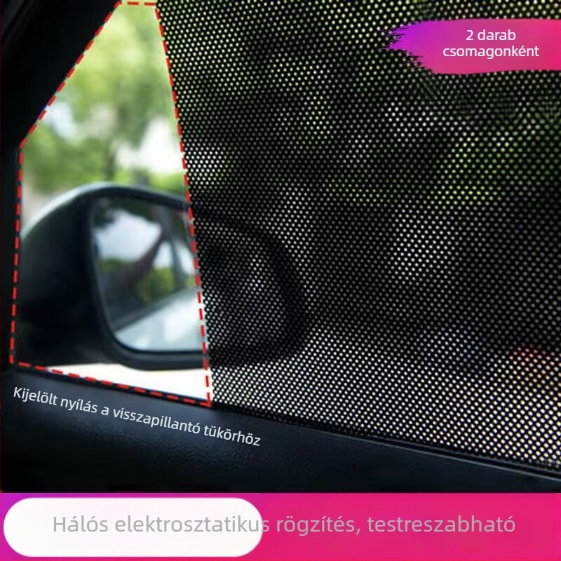 Autó oldalsó ablakaihoz PVC elektrosztatikus hálófüggöny