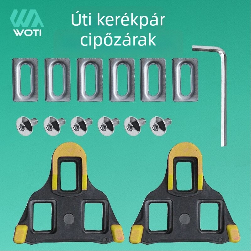 Útkerékpár cipőzárlemez készlet BG-B354, műanyag/gyanta, útkerékpárokhoz, 6 fokos szög