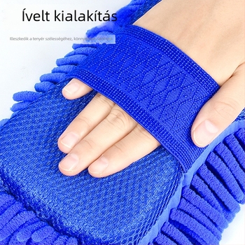 CHONGTENG Autómosó szivacs Chenille plüss és korall gyapjú textúrával, tisztító szivacs blokk és mosókesztyű