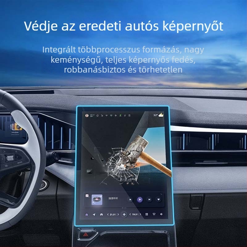 Toyota Camry 24. generációs központi kezelőpanel LCD kijelzőjéhez edzett üveg kijelzővédő