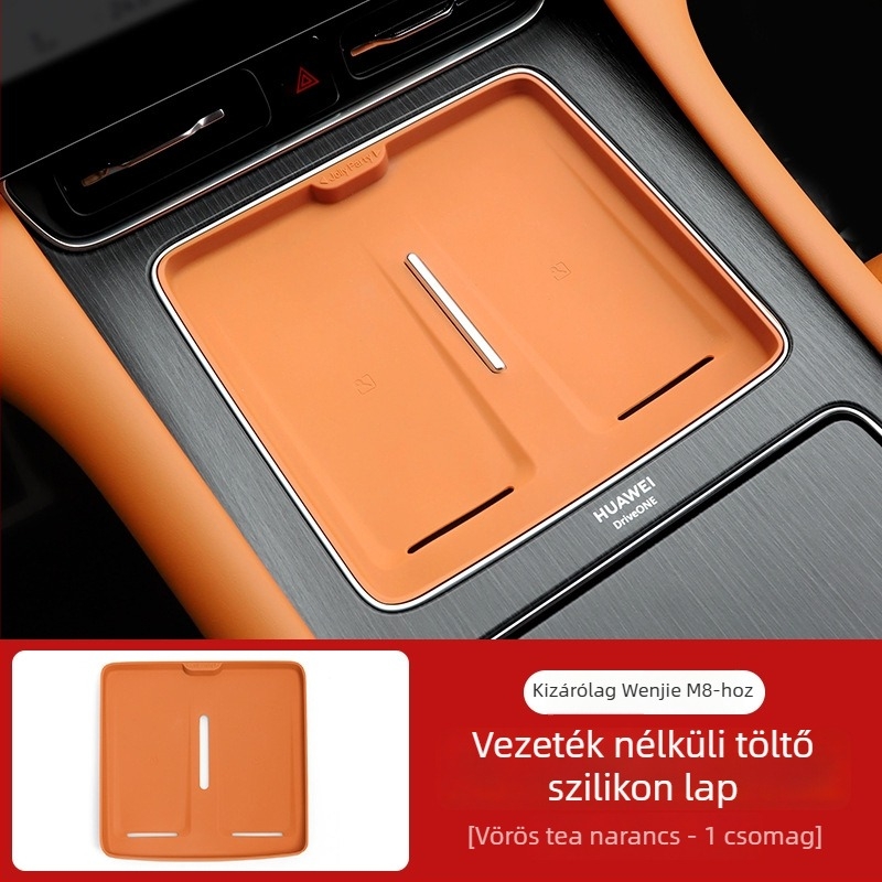 Központi konzolhoz készült szilikon alátét vezeték nélküli töltéshez – csúszásmentes, belső dekorációs kiegészítő, márka Cool car