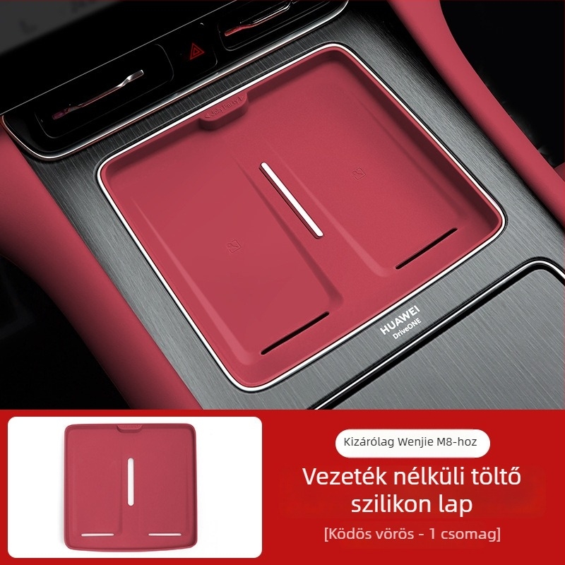 Központi konzolhoz készült szilikon alátét vezeték nélküli töltéshez – csúszásmentes, belső dekorációs kiegészítő, márka Cool car