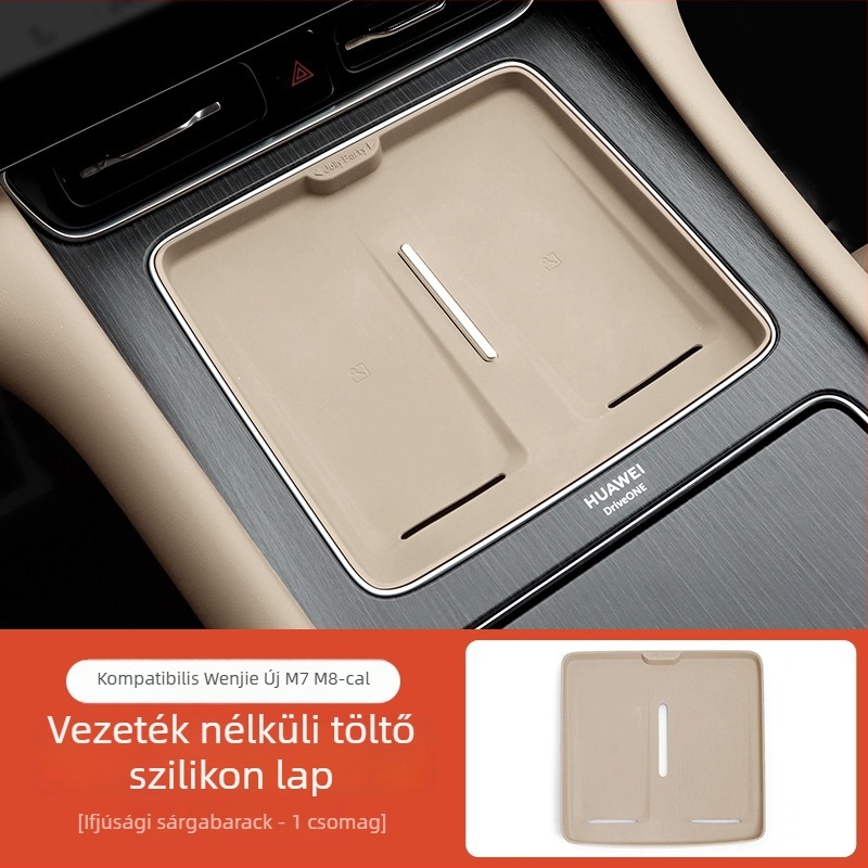 Központi konzolhoz készült szilikon alátét vezeték nélküli töltéshez – csúszásmentes, belső dekorációs kiegészítő, márka Cool car