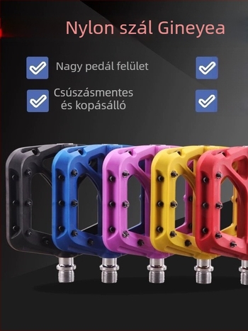 Jingye M996 nylon csapágyas mountain bike pedálok, széles felület, csúszásmentes downhill használatra
