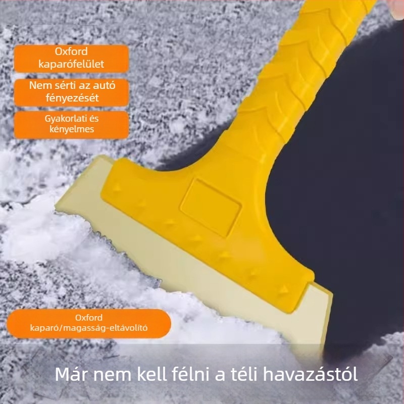 Műanyag hóeke autókhoz, többfunkciós fagymentesítő eszköz, hókaparó és kefefej