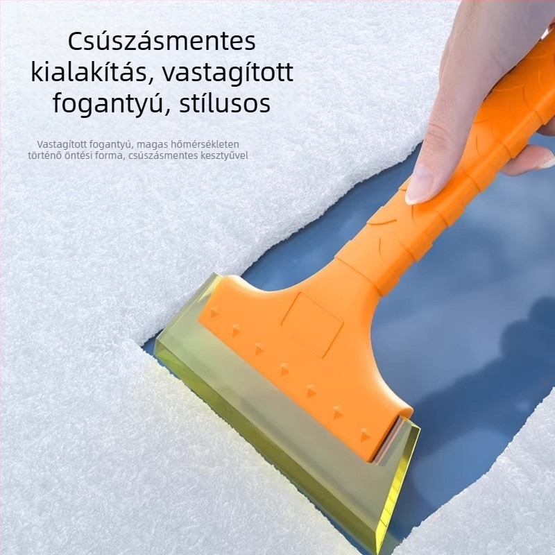 Műanyag hóeke autókhoz, többfunkciós fagymentesítő eszköz, hókaparó és kefefej