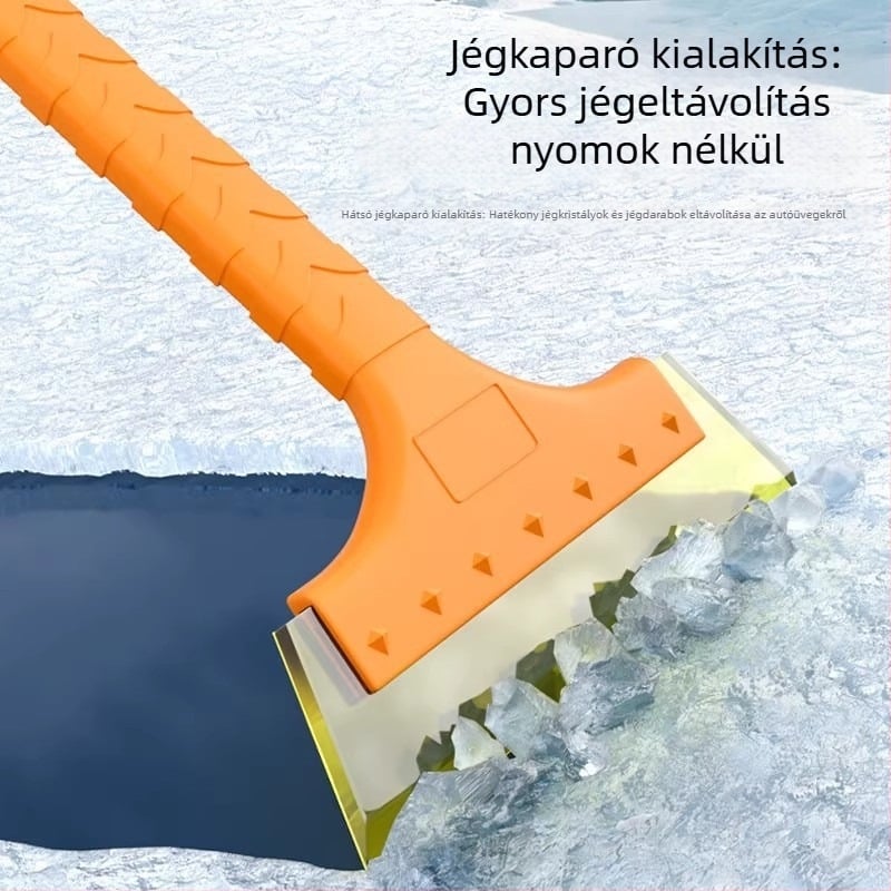 Műanyag hóeke autókhoz, többfunkciós fagymentesítő eszköz, hókaparó és kefefej