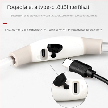 LED világító házikedvenc nyakörv USB-C töltésű, vízálló, elvesztés elleni, éjszakai láthatóság kutyáknak