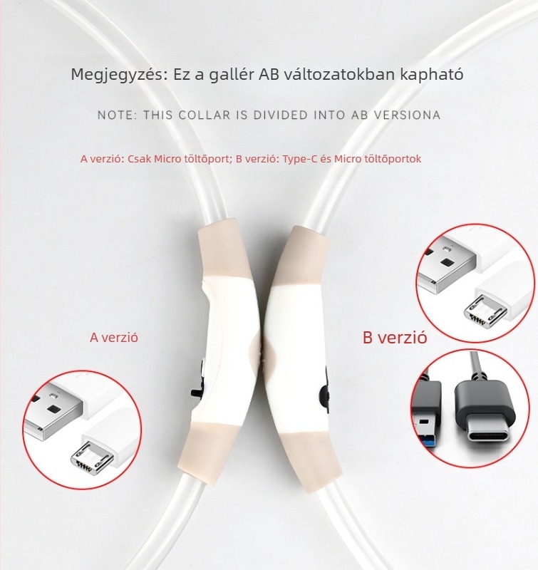 LED világító házikedvenc nyakörv USB-C töltésű, vízálló, elvesztés elleni, éjszakai láthatóság kutyáknak