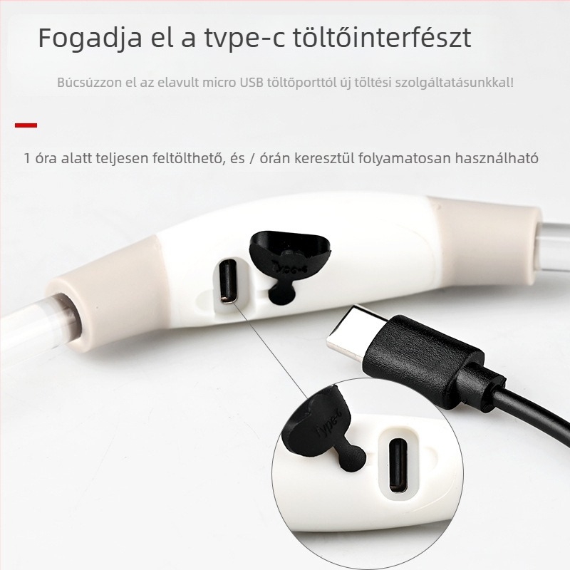 LED világító házikedvenc nyakörv USB-C töltésű, vízálló, elvesztés elleni, éjszakai láthatóság kutyáknak