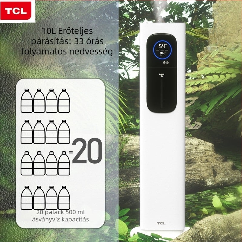 Párásító – padlóra álló oszlopos kivitel, 21–30 m2 lefedettség, 4,1–6,0 L tartály, távirányító, zaj ≤ 36 dB