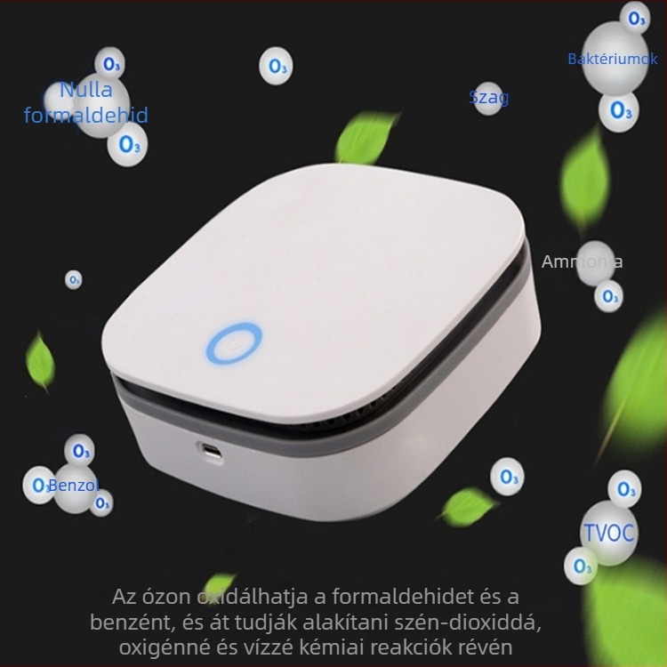 Otthoni és autóhasználatra szánt légtisztító negatív ionokkal a formaldehid eltávolítására, 51-150 m3/h, USB táplálás, 11-20 m² lefedettség