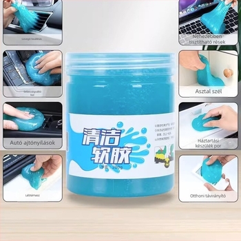 Autó belső tisztító gél billentyűzet réseihez és légkivezető nyílások tisztítására — 200 g, Friendly márka, fő piacok Japán és Dél-Korea, licencelt magánmárkák nélkül