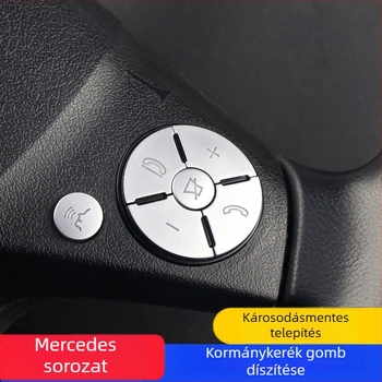 Mercedes-Benz régi S-klassz és R-klassz kormánykerék gomb matrica, ABS anyag, testreszabás nélküli, logó nélkül