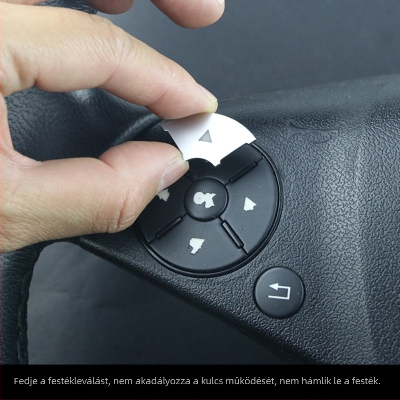Mercedes-Benz régi S-klassz és R-klassz kormánykerék gomb matrica, ABS anyag, testreszabás nélküli, logó nélkül