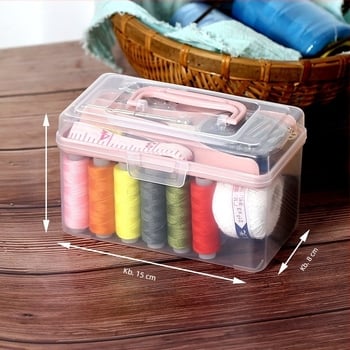 Háztartási varrókészlet tű és cérna dobozzal, kézi varráshoz, magas minőség, praktikus és fejlett