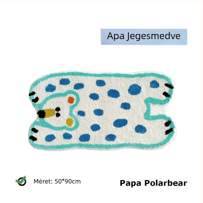 Rajzfilm űrlény alakú plüss szőnyeg nappalira, fürdőszobába és hálószobába; ágy melletti takaró és lógatható székre való párna.