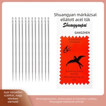 Kézi varrótűk acélból, háztartási használatra, hímzőtűk, kínai stílusú