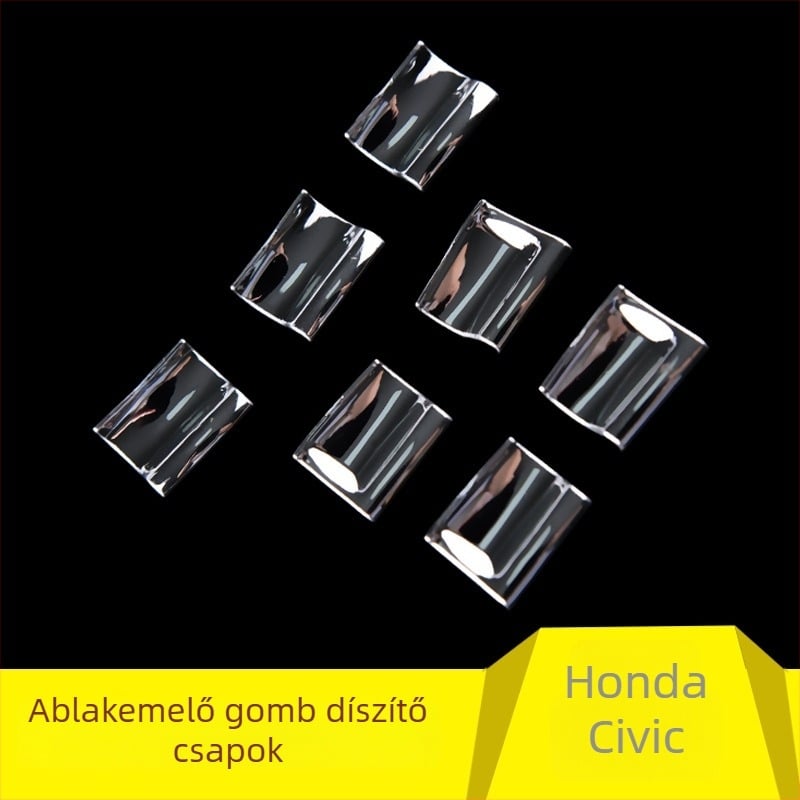 Autó belső matricák — ABS műanyag, TS-xsy modell, Honda Haoying sorozat, elektroplatált díszítő matrica a Honda Civichez