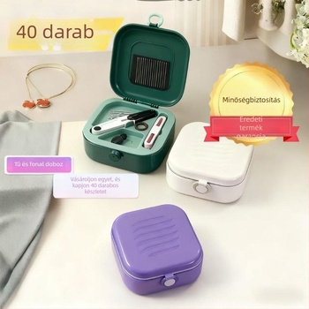 Varrókészlet – Hordozható zsebstílus, ABS anyag, 100 darabos doboz, 280 g, Testre szabható