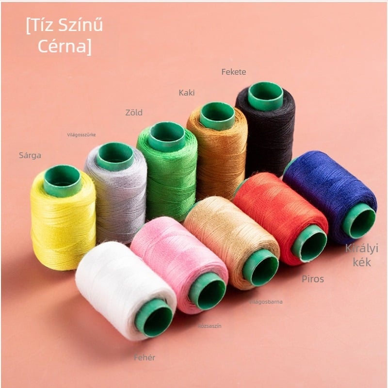 Hordozható varródoboz virágos selyem anyaggal, egyszerű stílus