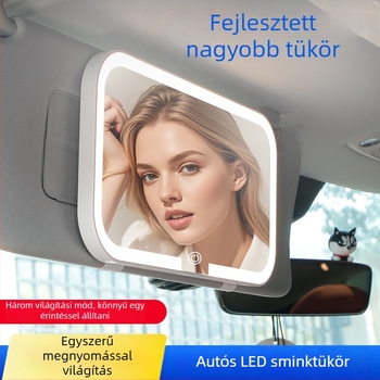 Autós smink tükör – üveg és ABS, modell Car vanity mirror, típus Car interior stickers, kód Skrfrjwk