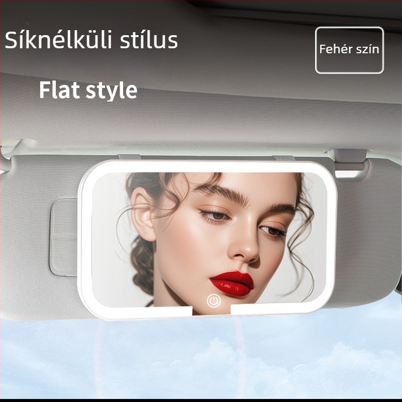 Autós smink tükör – üveg és ABS, modell Car vanity mirror, típus Car interior stickers, kód Skrfrjwk