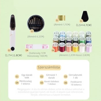 Hordozható varrótáska, műanyag varrókészlet – pastorális és japán stílusú