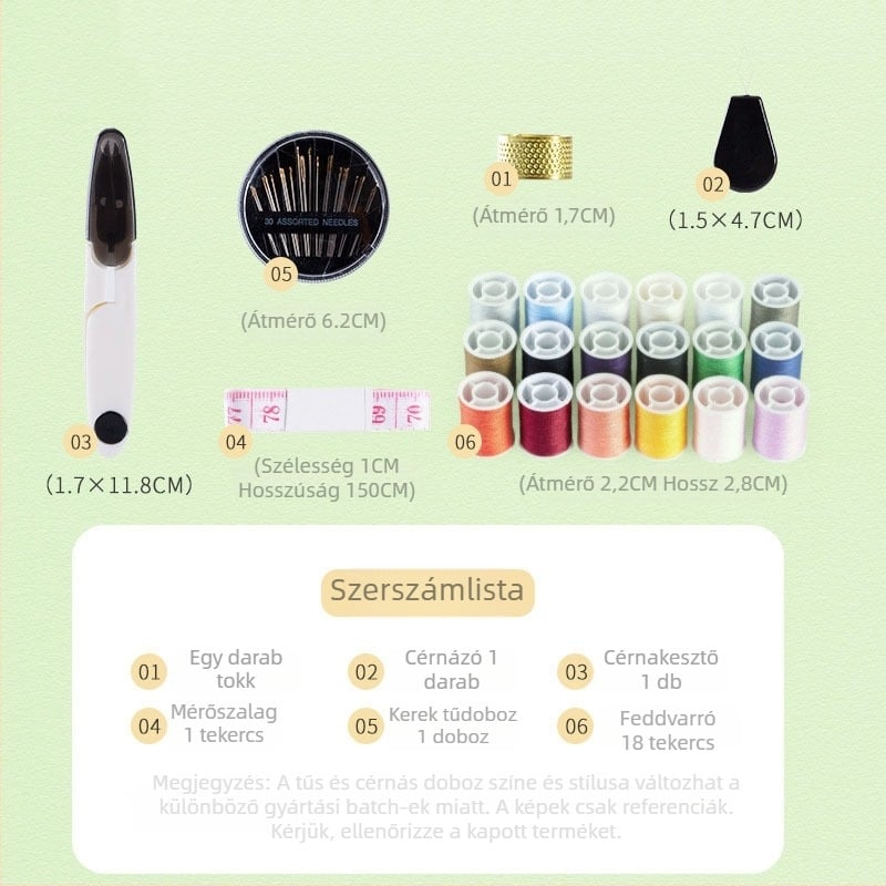 Hordozható varrótáska, műanyag varrókészlet – pastorális és japán stílusú