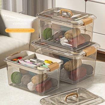 Varrótűtároló doboz — átlátszó, hordozható, multifunkcionális, műanyag