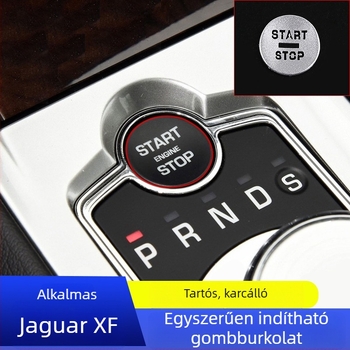 Jaguar XF (2008-2015) indításgomb dekoráció  alumíniumötvözet, modell Jaguar, egygombos indítás matrica