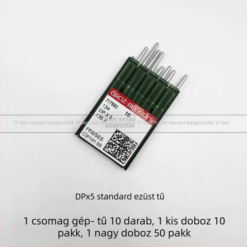 Ipari varrógép tű, DP*5, dupla tű, No. 14, 50 db, Grids roots