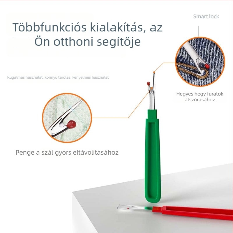 Többfunkciós cérnakeszedő és varrásfelnyitó eszköz keresztszemes hímzéshez, nagy méret