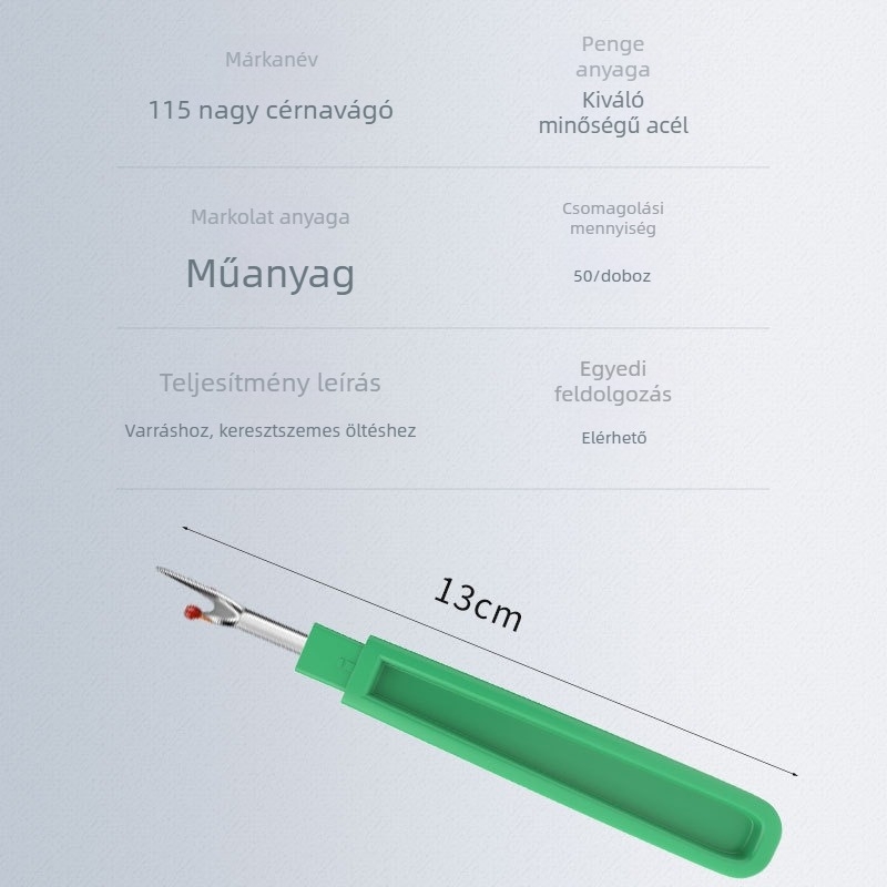 Többfunkciós cérnakeszedő és varrásfelnyitó eszköz keresztszemes hímzéshez, nagy méret