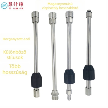 Rozsdamentes acélból készült magasnyomású vízpuskához tartozó hosszabbító rúd, 1/4 hüvelykes gyorscsatlakozás, 4000 PSI