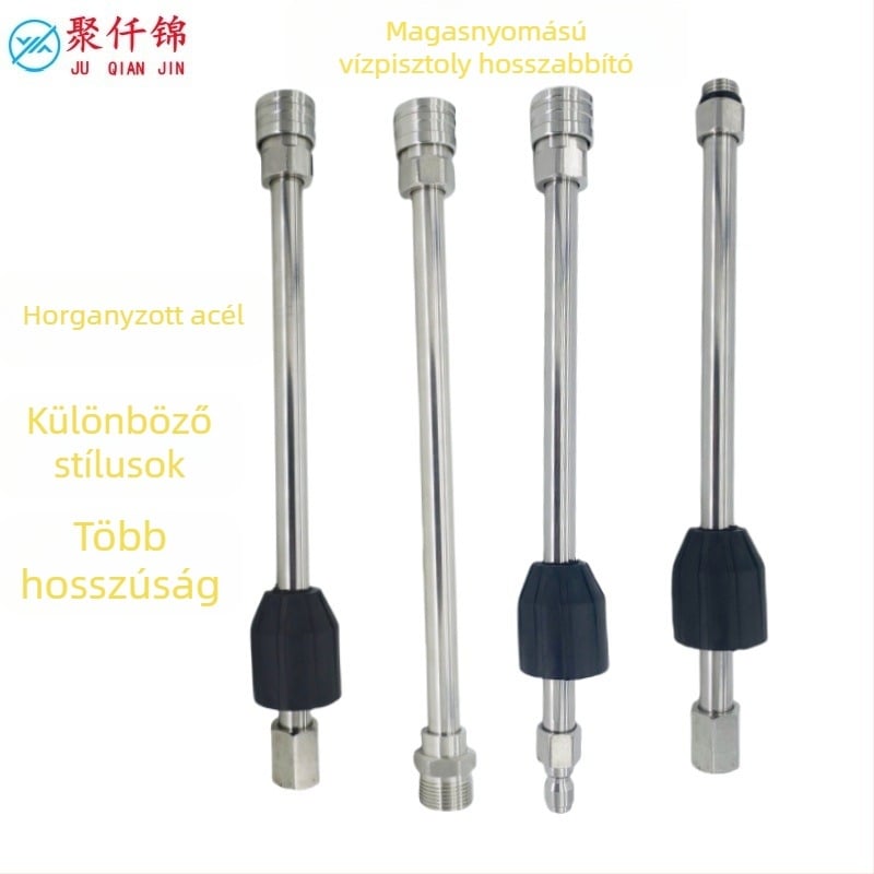 Rozsdamentes acélból készült magasnyomású vízpuskához tartozó hosszabbító rúd, 1/4 hüvelykes gyorscsatlakozás, 4000 PSI