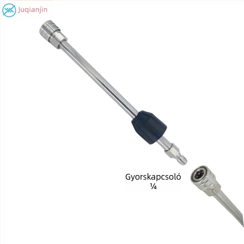 Rozsdamentes acélból készült magasnyomású vízpuskához tartozó hosszabbító rúd, 1/4 hüvelykes gyorscsatlakozás, 4000 PSI