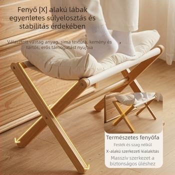 Fa lábtámasz kanapéhohoz és irodához, skandináv stílusú