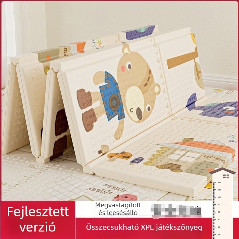 Vastag babamászó matrac, összecsukható habpadlós matrac a nappaliba, szagtalan, geometriai mintázat