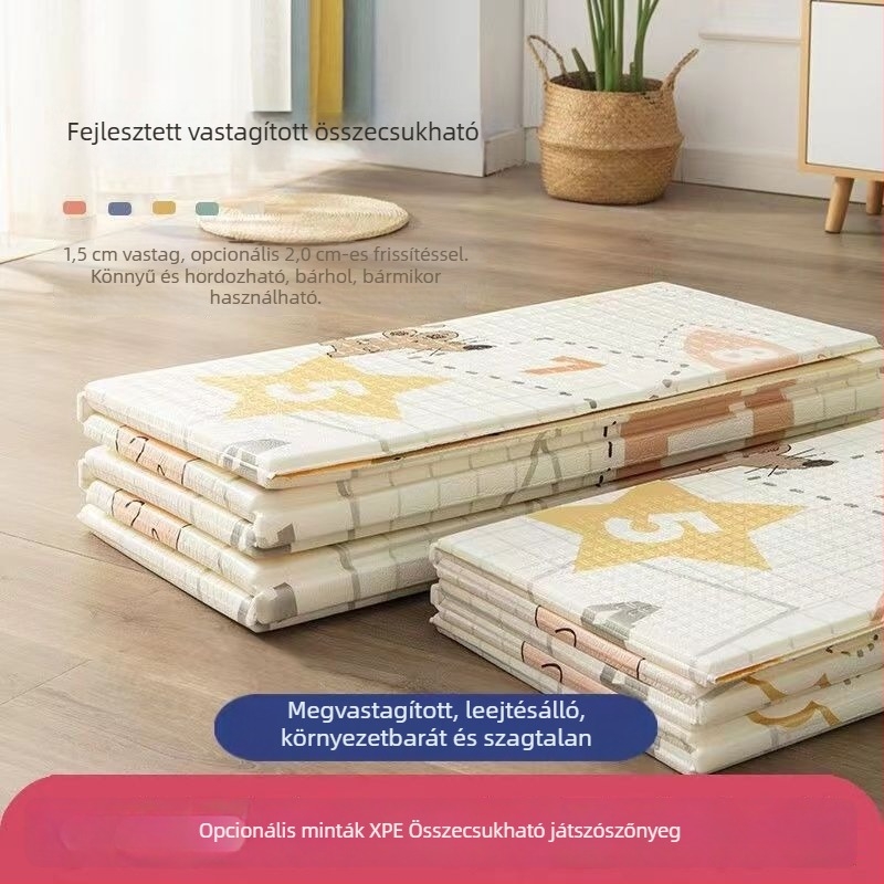 Vastag babamászó matrac, összecsukható habpadlós matrac a nappaliba, szagtalan, geometriai mintázat