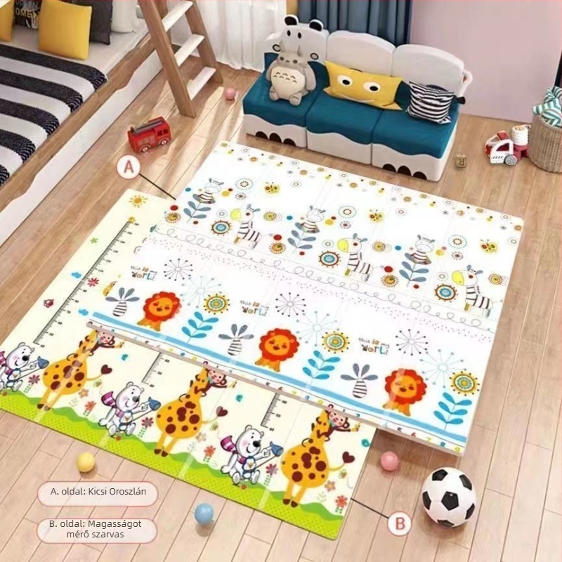 Vastag babamászó matrac, összecsukható habpadlós matrac a nappaliba, szagtalan, geometriai mintázat
